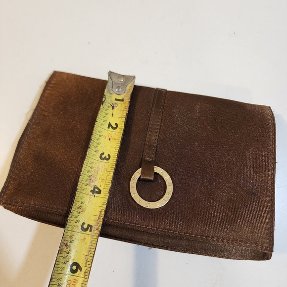 Bulgary Brown Satin Satchel Cosmetic Bag - Picture 6 of 12